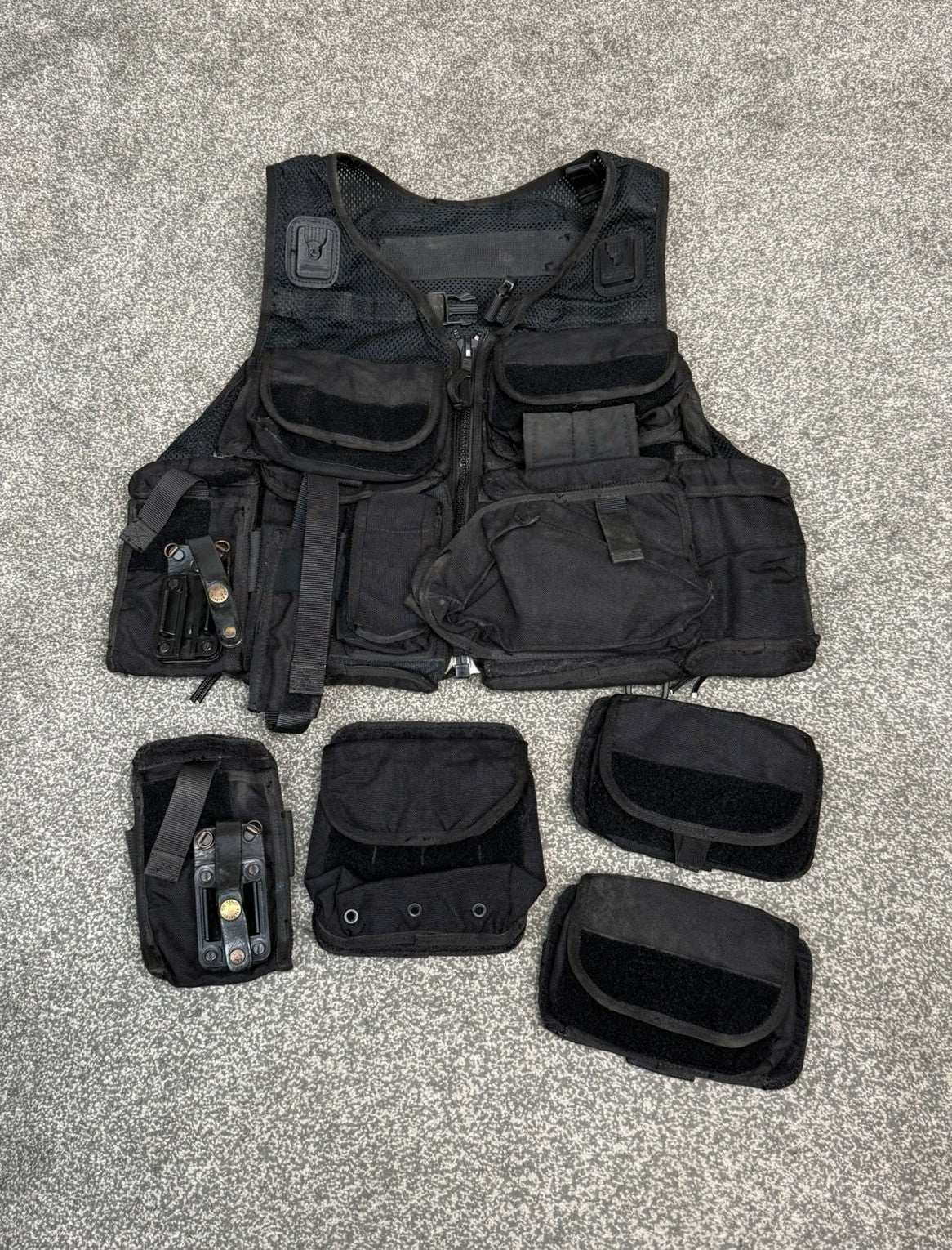 Ex Police Firearms ARV Tactical Waistcoat Vest & Spare Pouches Security Patrol Dog Handler
