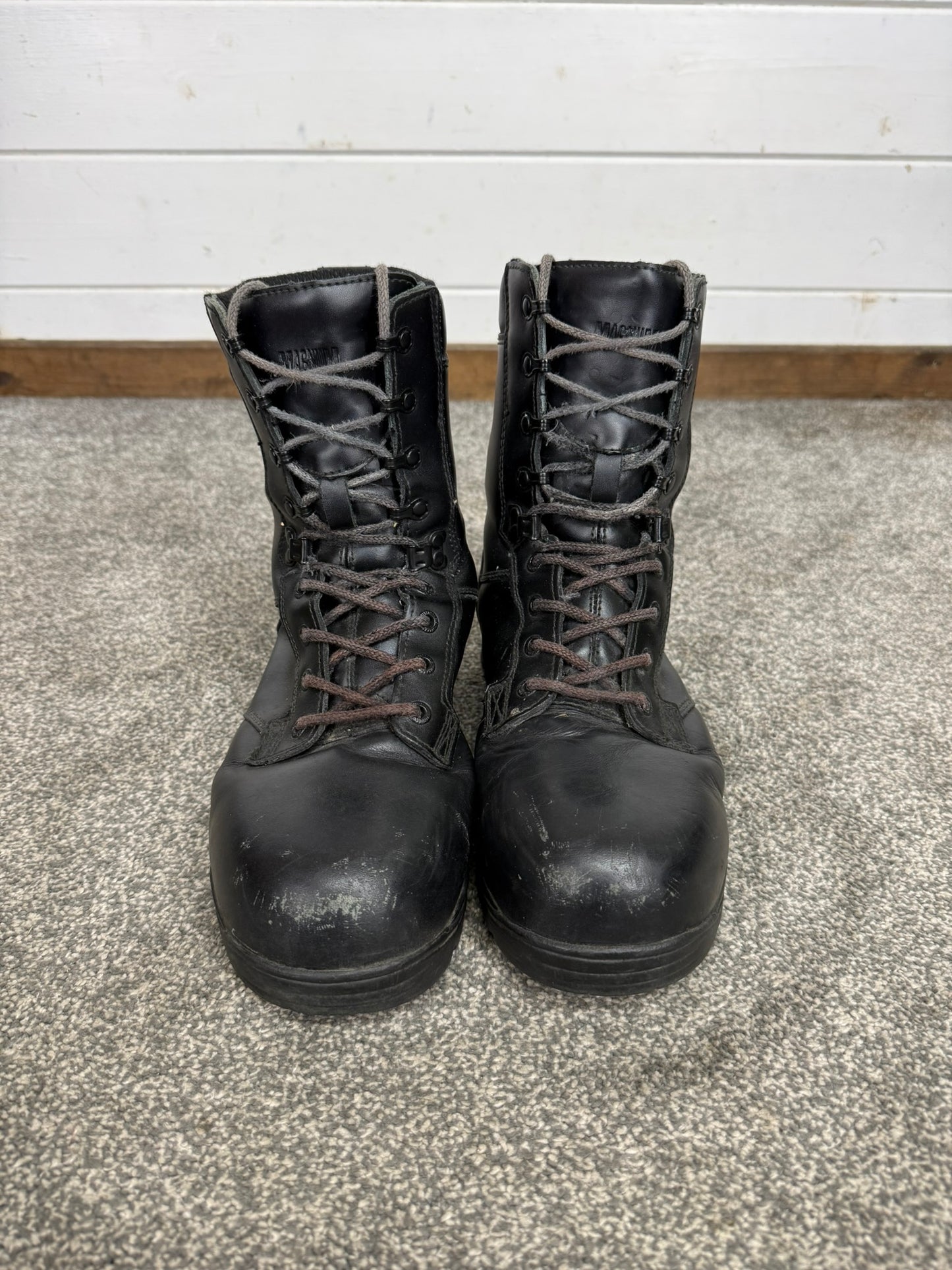 Ex Police Magnum Elite Shield Combat Boots Black Leather UK 9 Security
