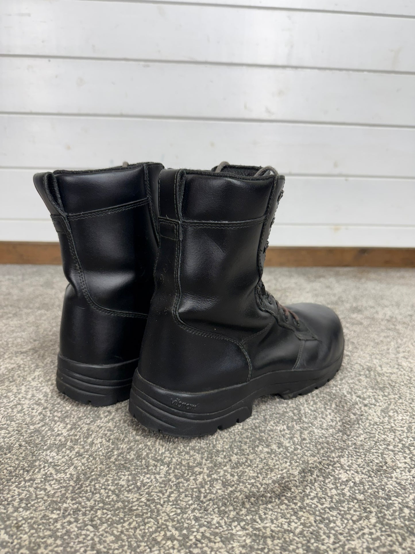 Ex Police Magnum Elite Shield Combat Boots Black Leather UK 9 Security