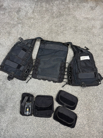 Ex Police Firearms ARV Tactical Waistcoat Vest & Spare Pouches Security Patrol Dog Handler
