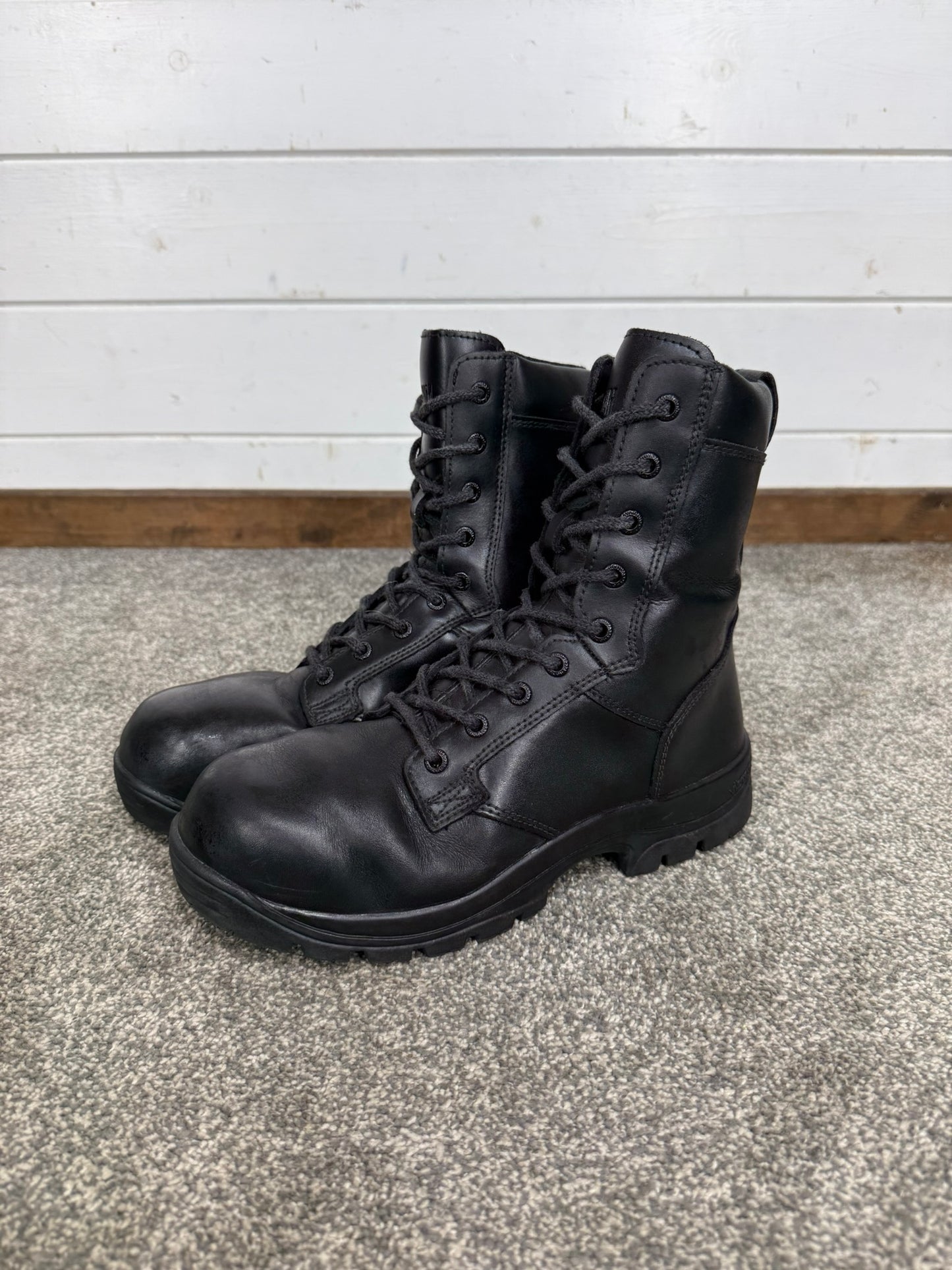 Magnum Elite Shield Met Black Leather Combat Boots UK 8 Ex Police Security Work