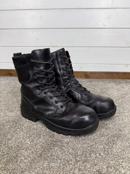 Magnum Elite Shield Met Black Leather Combat Boots UK 8 Ex Police Security Work