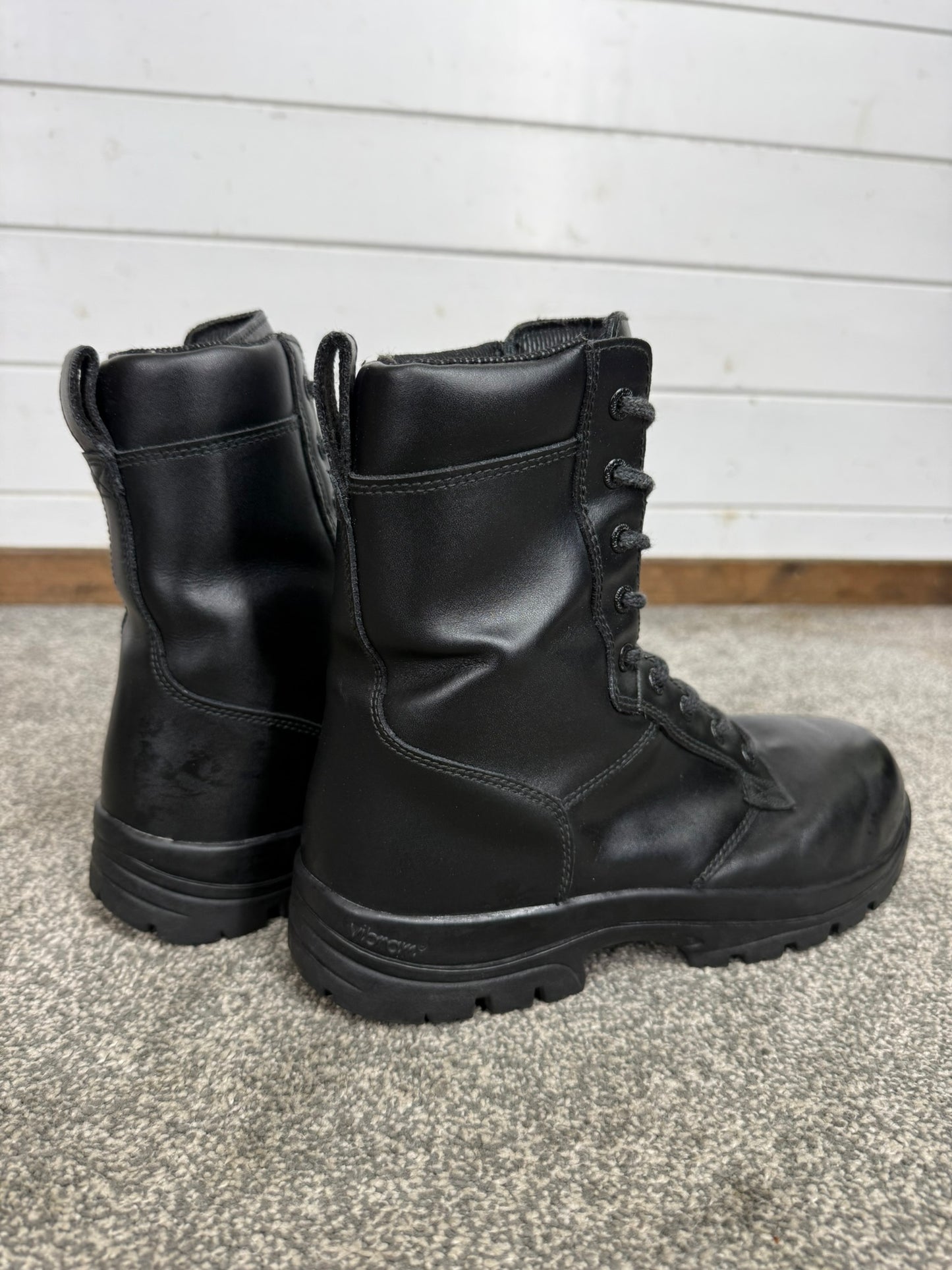 Magnum Elite Shield Met Black Leather Combat Boots UK 8 Ex Police Security Work