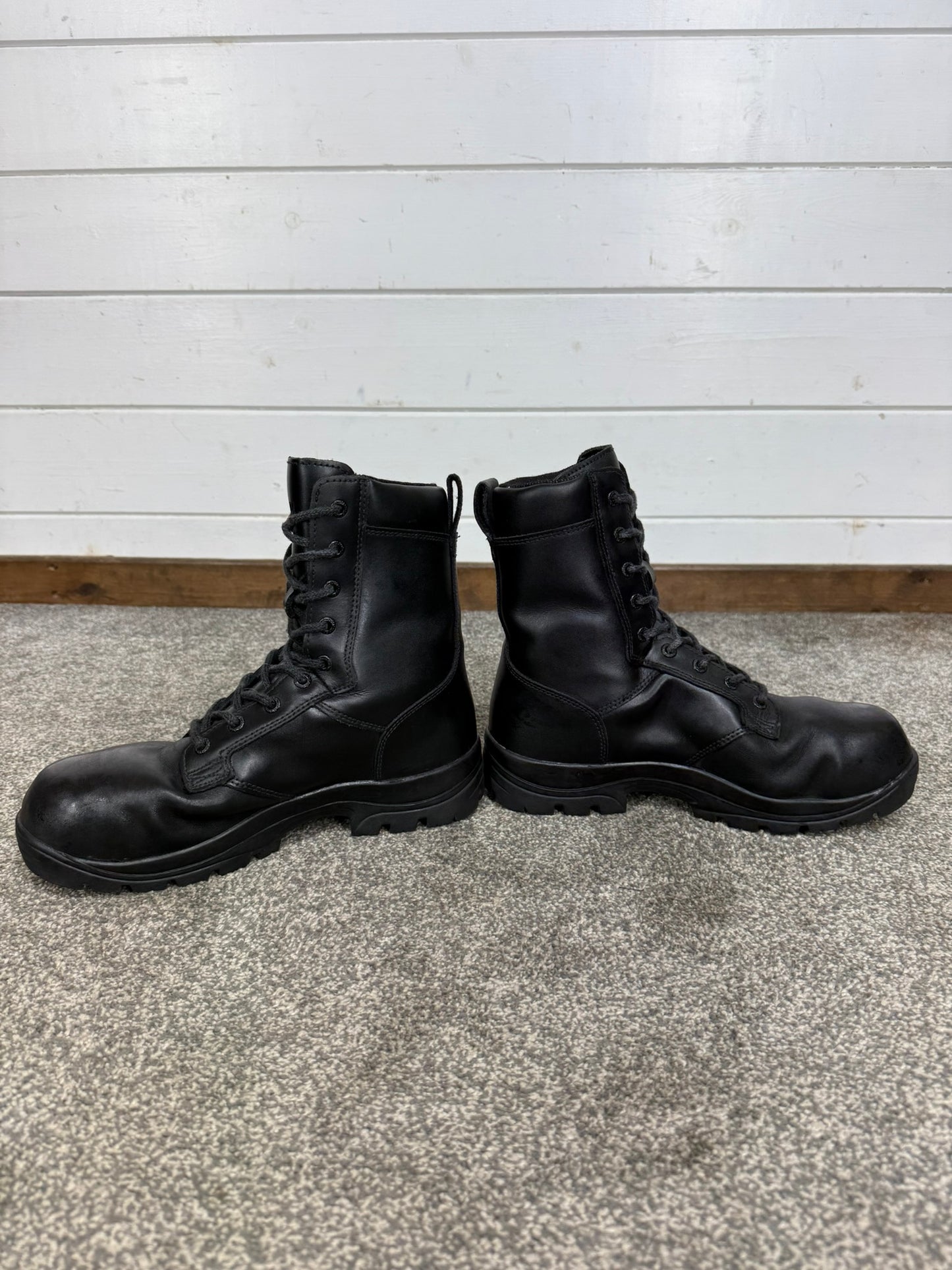 Magnum Elite Shield Met Black Leather Combat Boots UK 8 Ex Police Security Work