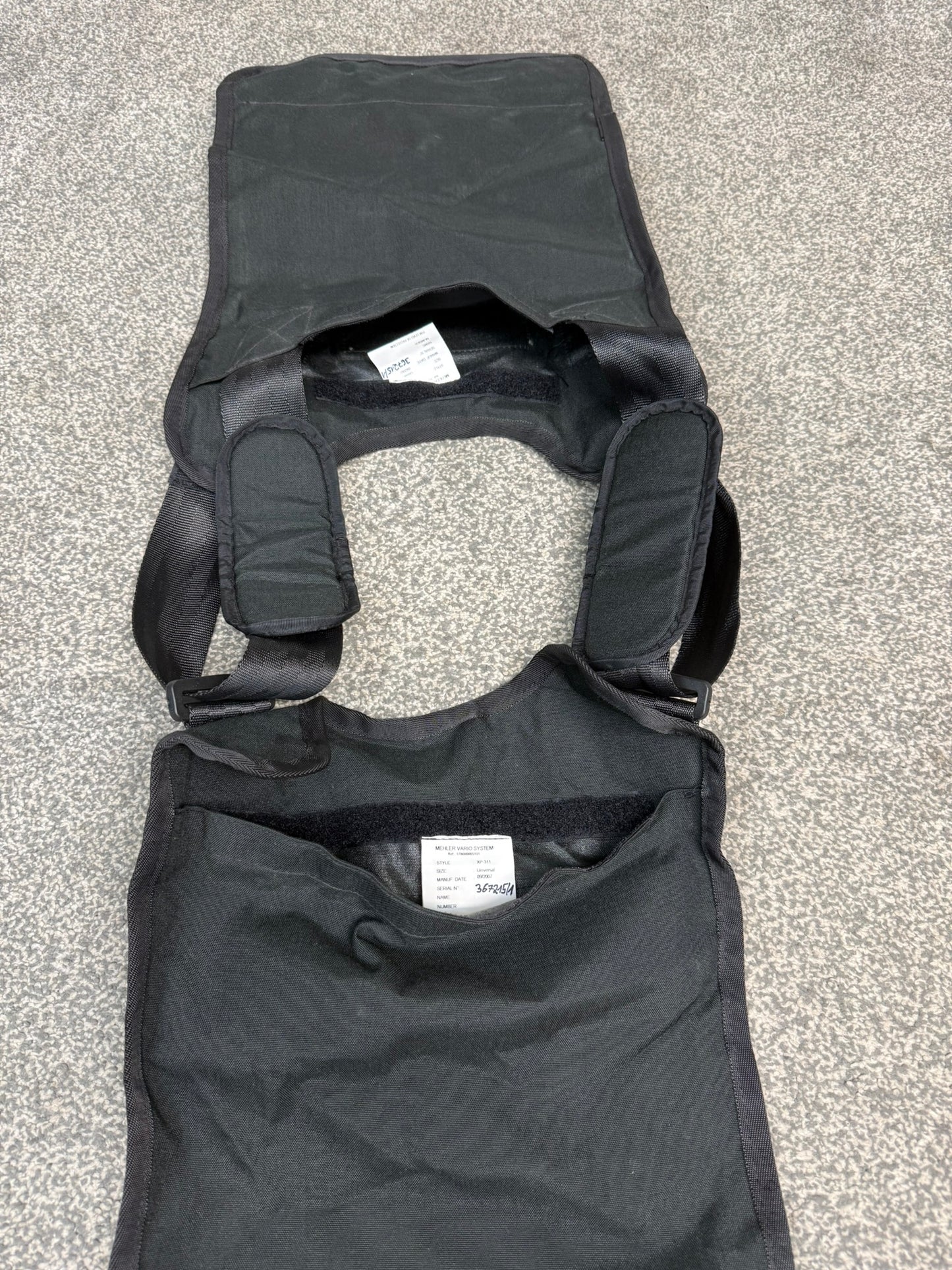 Ex Police Mehler Ballistic Body Armour Hard Plate Carrier Vest Cover