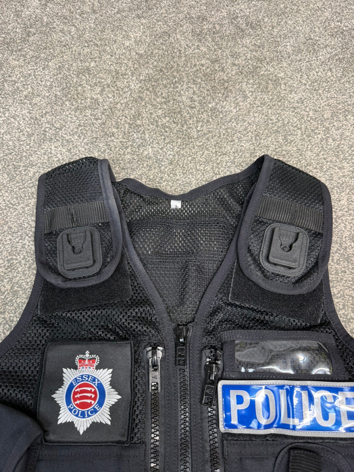 Ex Essex Police Black Arktis Tactical Utility Vest & Pouches Security Airsoft - Small