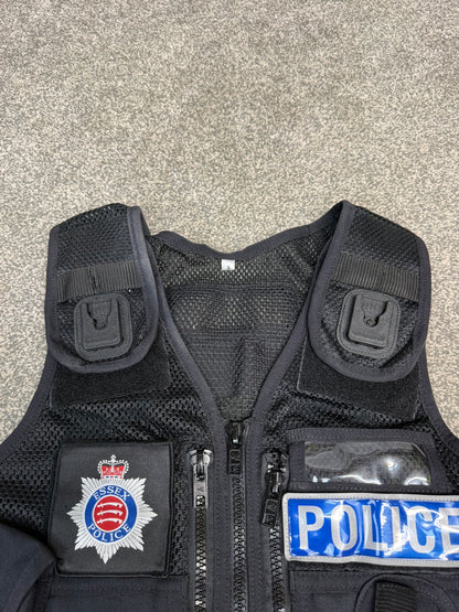 Ex Essex Police Black Arktis Tactical Utility Vest & Pouches Security Airsoft - Small