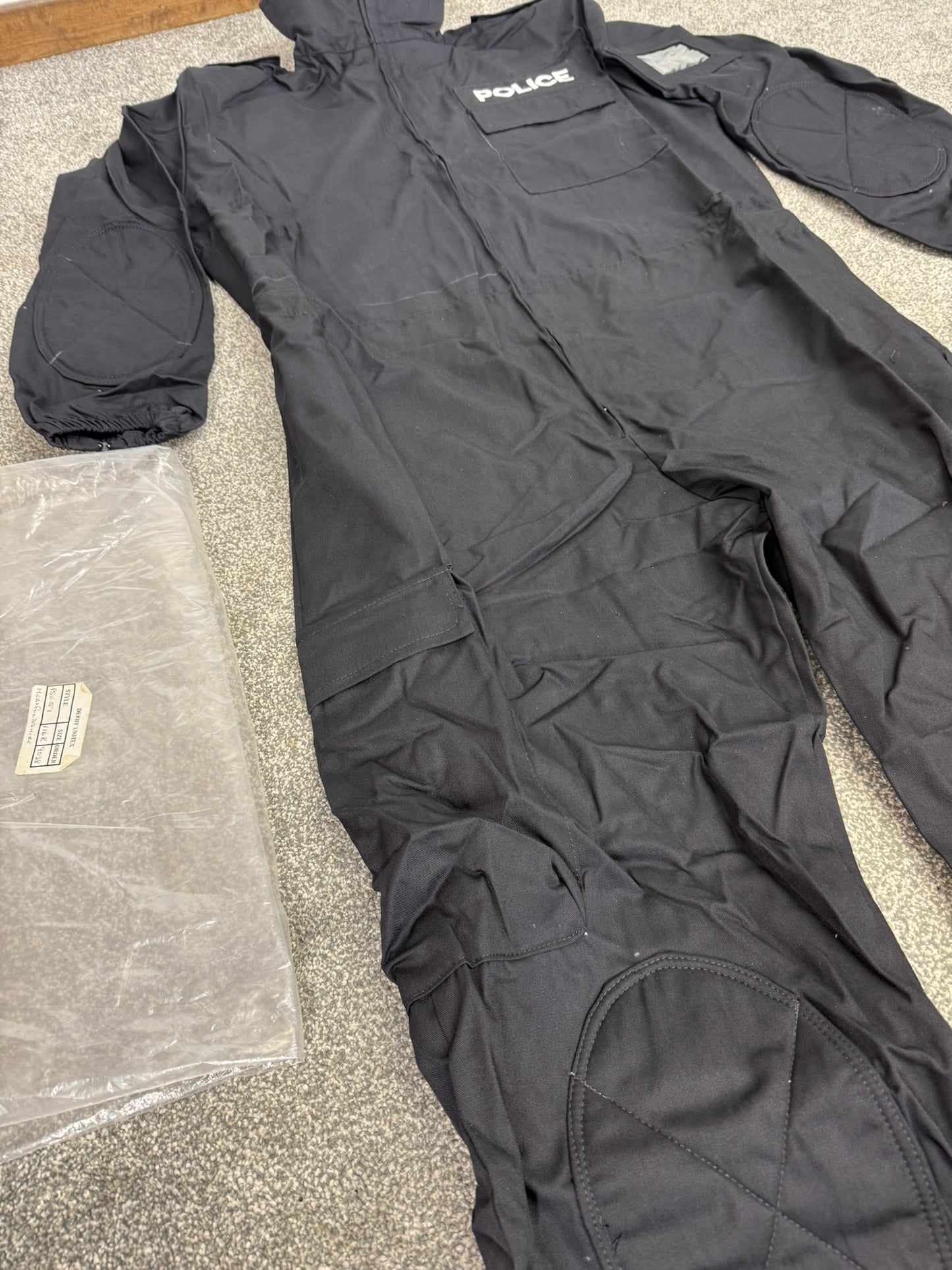 NEW Ex Police Derby Unitex Coverall Riot Suit PSU Flame Resistant Riot Overalls - Badged