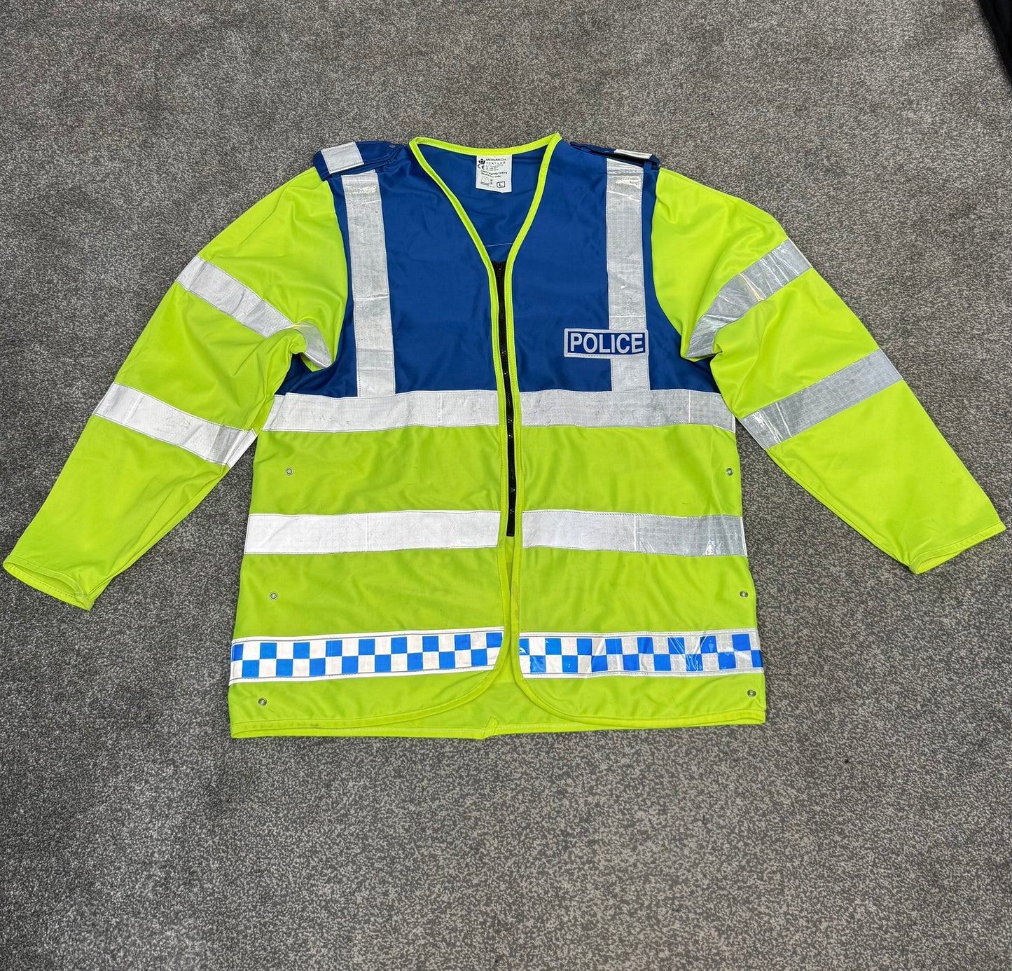 Ex Police Blue & Hi Vis Lightweight Vest BADGED - Large Collector Display Film / TV