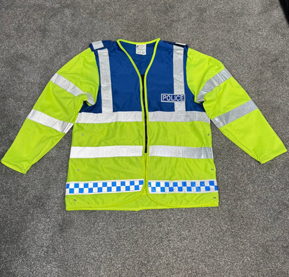 Ex Police Blue & Hi Vis Lightweight Vest BADGED - Large Collector Display Film / TV