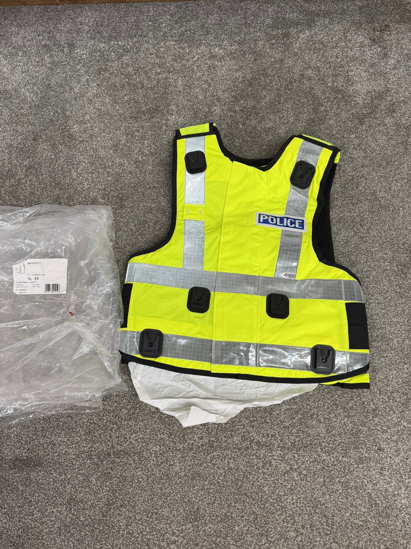 NEW SAT Sioen Hi Vis Body Armour Cover X Large - Badged