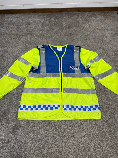 Ex Police Blue & Hi Vis Lightweight Vest BADGED - Large Collector Display Film / TV