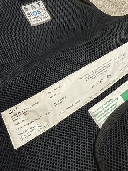 NEW SAT Sioen Hi Vis Body Armour Cover X Large - Badged