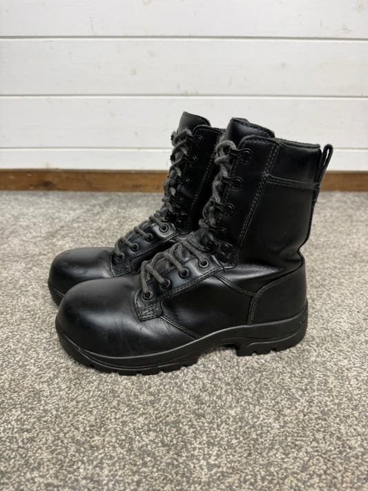 Ex Police Magnum Elite Shield Combat Boots Black Leather UK 4 Security Patrol Work