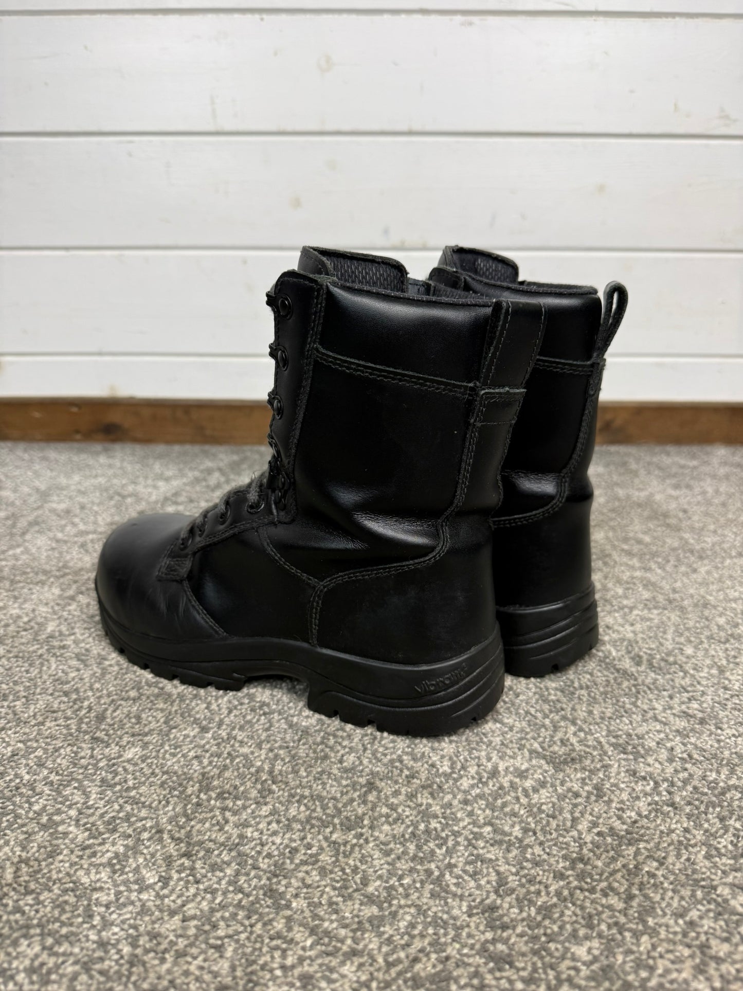 Ex Police Magnum Elite Shield Combat Boots Black Leather UK 4 Security Patrol Work