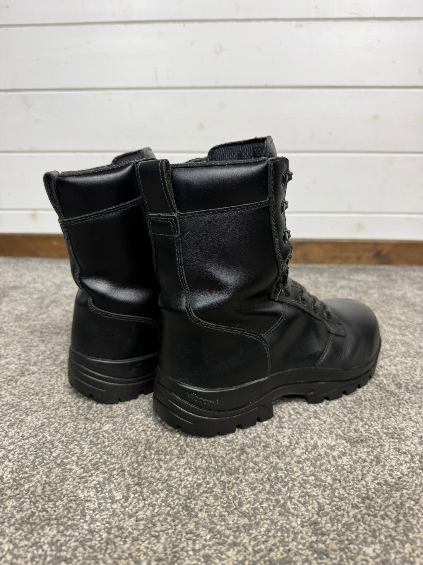 Ex Police Magnum Elite Shield Combat Boots Black Leather UK 4 Security Patrol Work