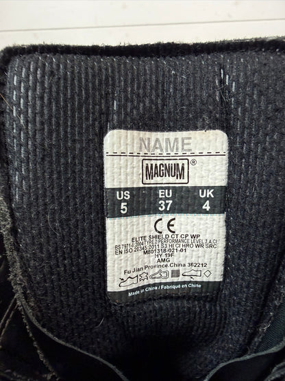 Ex Police Magnum Elite Shield Combat Boots Black Leather UK 4 Security Patrol Work