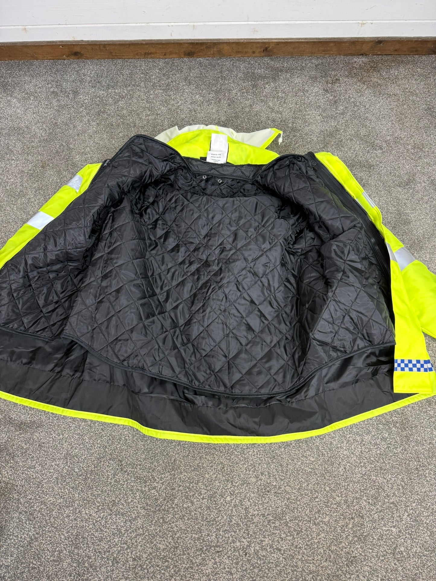 NEW Ex Police SOCO Hi Vis Waterproof Jacket Coat Quilted Liner - XL Film TV Display