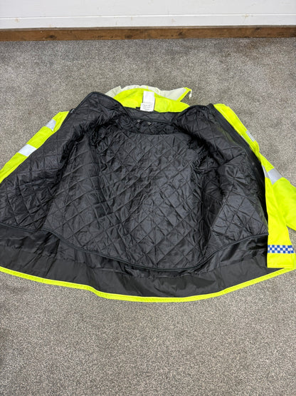 NEW Ex Police SOCO Hi Vis Waterproof Jacket Coat Quilted Liner - XL Film TV Display