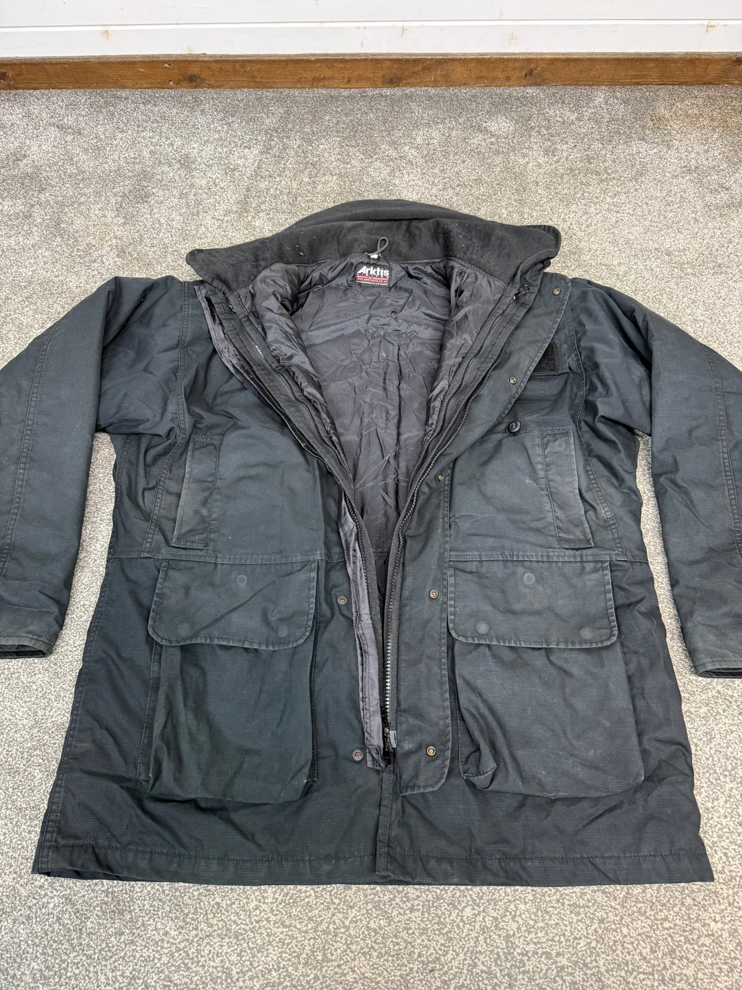Ex Police Arktis Black Smock Jacket With Liner X LARGE Dog Handler Security