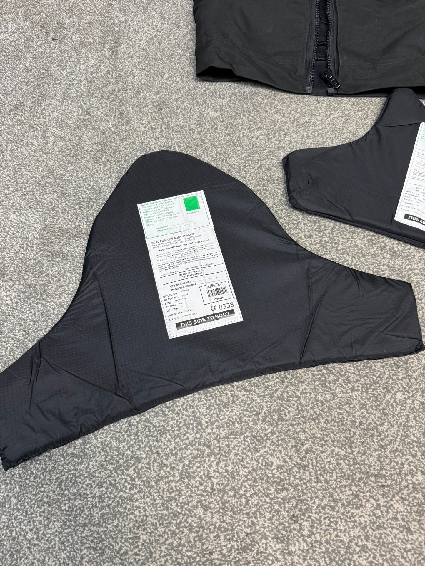 Ex Police Safariland Body Armour Stab Vest Anti Stab & Ballistic HG1A & KR1 - MEDIUM