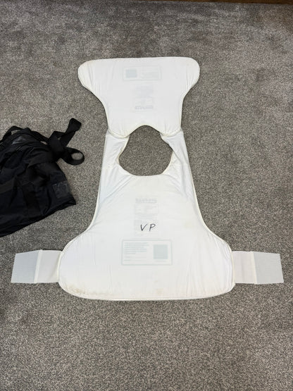 Ex Police Covert Body Armour Stab Vest LARGE Hauberg Anti Stab & Ballistic HG1A & KR1 + Bag