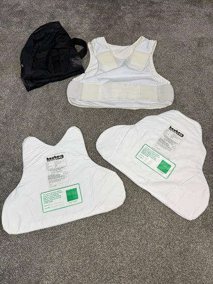 Ex Police Covert Body Armour Stab Vest LARGE Hauberg Anti Stab & Ballistic HG1A & KR1 + Bag
