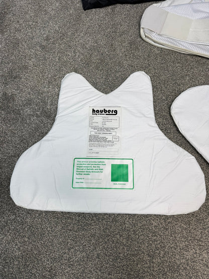 Ex Police Covert Body Armour Stab Vest LARGE Hauberg Anti Stab & Ballistic HG1A & KR1 + Bag