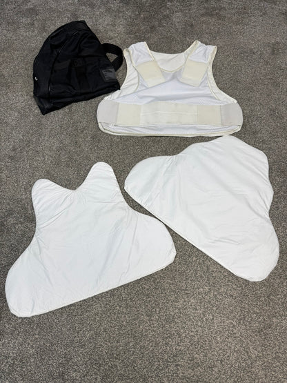 Ex Police Covert Body Armour Stab Vest LARGE Hauberg Anti Stab & Ballistic HG1A & KR1 + Bag