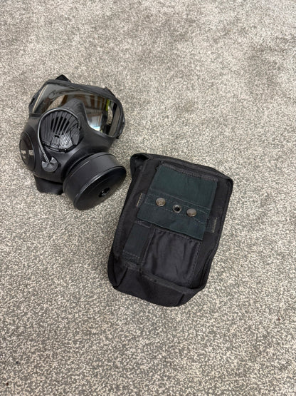 Ex Police Avon C50 Gas Mask Respirator & Avon Water Bottle With Pouch - Medium