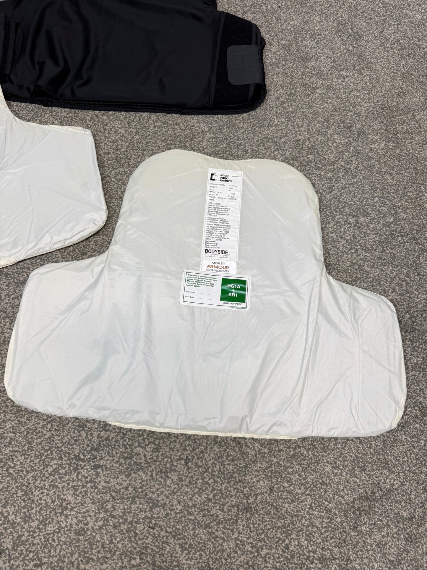 Ex Police Mehler Covert Body Armour Stab Vest X LARGE Anti Stab & Ballistic HG1A & KR1 + Bag