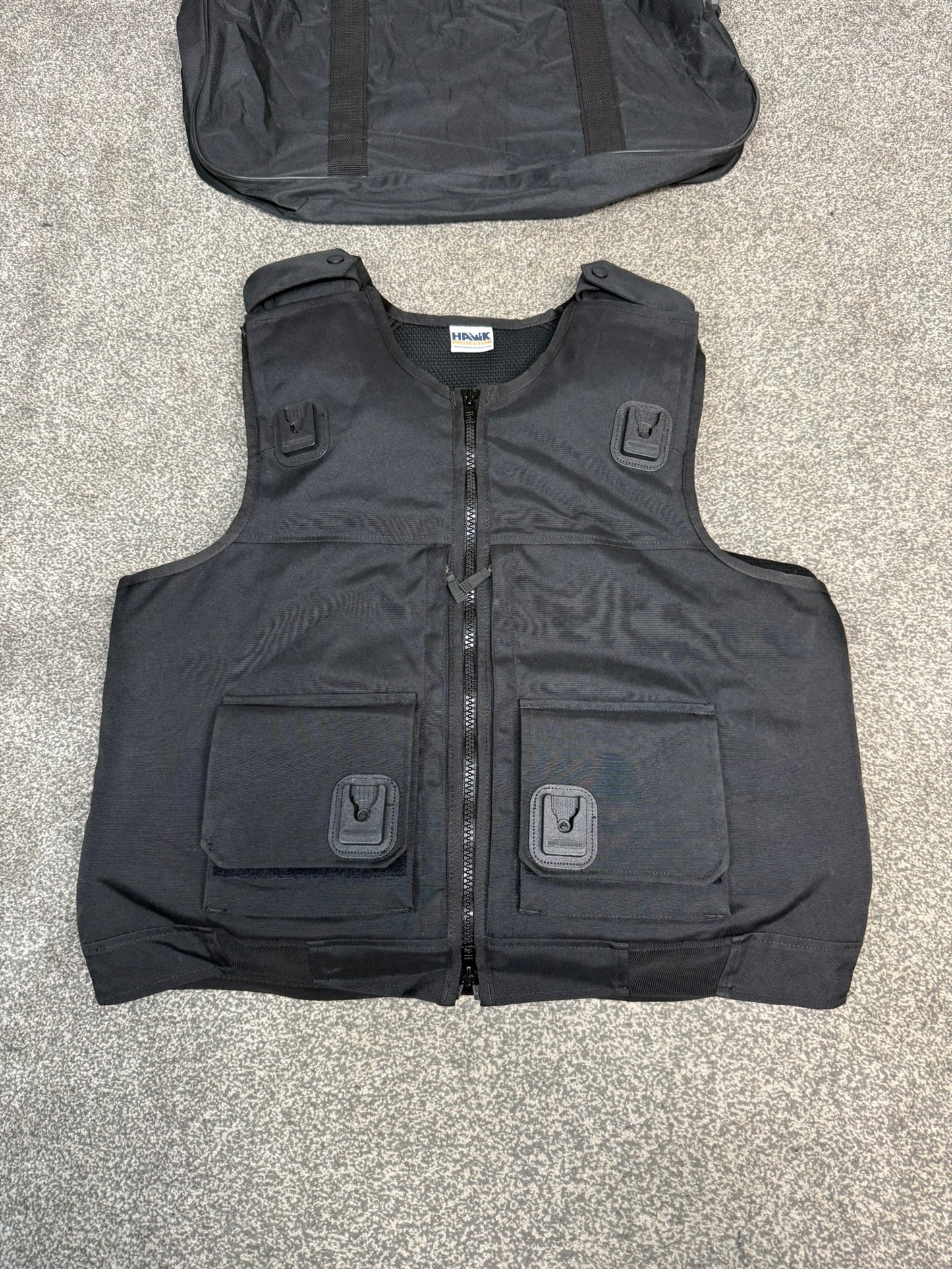 Ex Police Hawk Body Armour Stab Vest + Bag X LARGE Anti Stab & Ballistic HG1A & KR1 Security Patrol