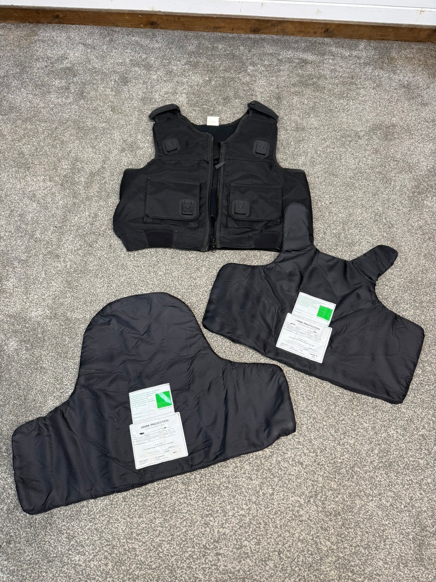 Ex Police Hawk Body Armour Stab Vest X LARGE Anti Stab & Ballistic HG1A & KR1 Security Patrol