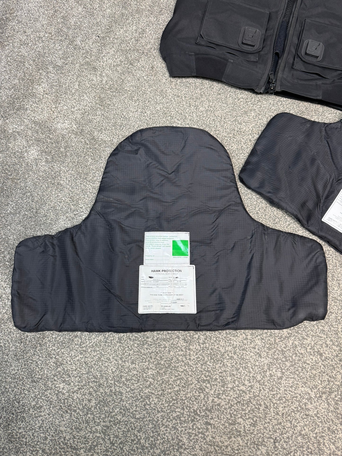 Ex Police Hawk Body Armour Stab Vest X LARGE Anti Stab & Ballistic HG1A & KR1 Security Patrol