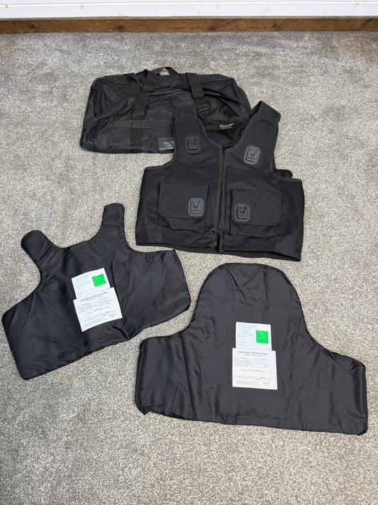Ex Police Cooneen Body Armour Stab Vest + Bag LARGE Anti Stab & Ballistic HG1A & KR1