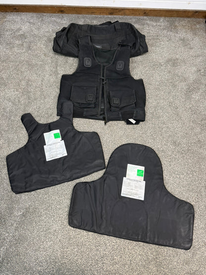Ex Police Cooneen Body Armour Stab Vest + Bag LARGE Anti Stab & Ballistic HG1A & KR1