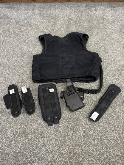 Safariland Black Molle Vest ARV Firearms Taser Holster & Pouches Tactical Security Vest - Small