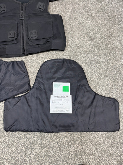 Ex Police Cooneen Body Armour Stab Vest + Bag LARGE Anti Stab & Ballistic HG1A & KR1