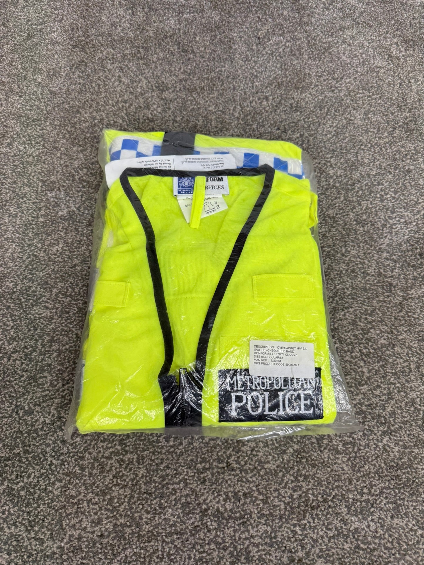 NEW Ex Metropolitan Police Hi Vis Vest Collectable Film TV Display