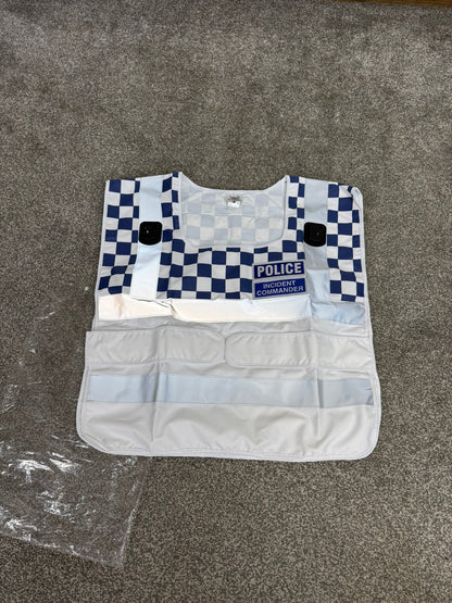 NEW Ex Police Incident Commander White Vest Tabard LARGE Film TV Collector Display