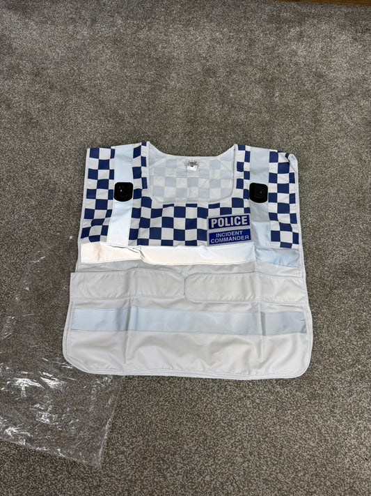 NEW Ex Police Incident Commander White Vest Tabard LARGE Film TV Collector Display