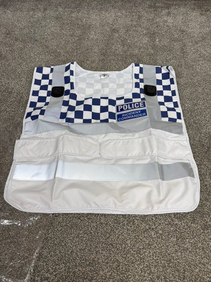 NEW Ex Police Incident Commander White Vest Tabard LARGE Film TV Collector Display