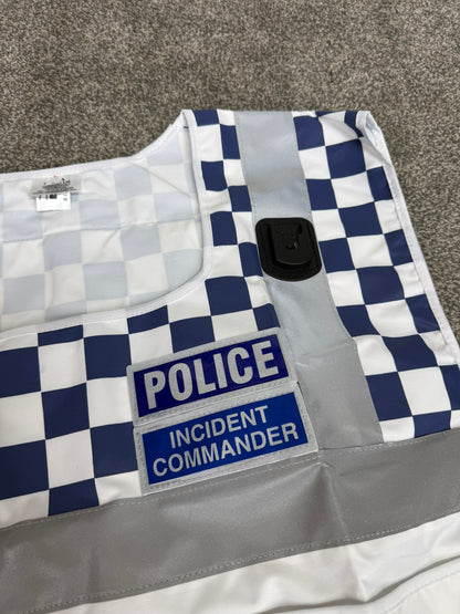 NEW Ex Police Incident Commander White Vest Tabard LARGE Film TV Collector Display