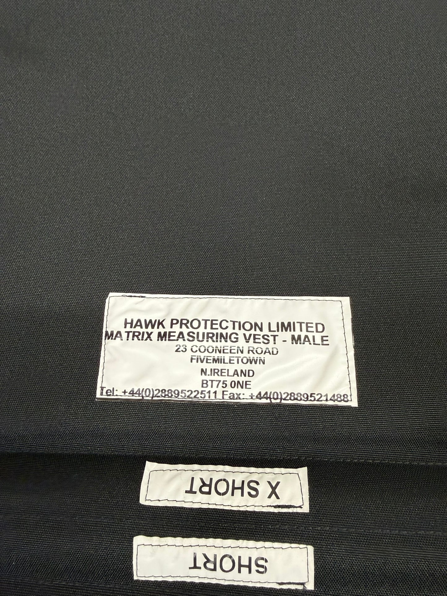 2x Hawk Protection Body Armour Measuring Vest Male & Female - Ex Police RARE