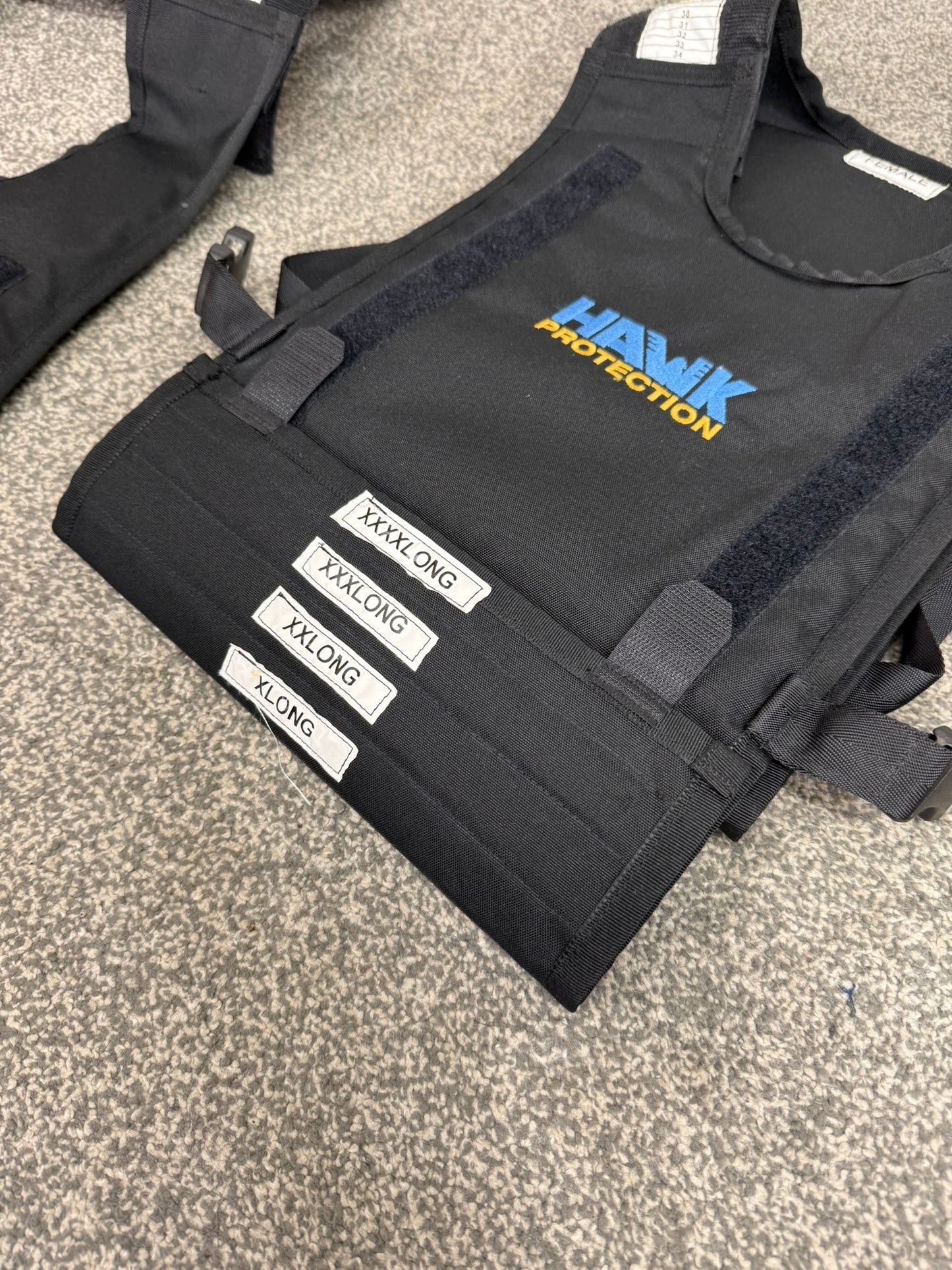2x Hawk Protection Body Armour Measuring Vest Male & Female - Ex Police RARE