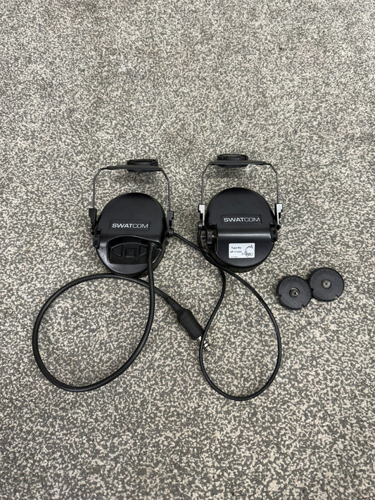 SwatCom Waterproof Headset Ex Police Helmet Mounted WORKING