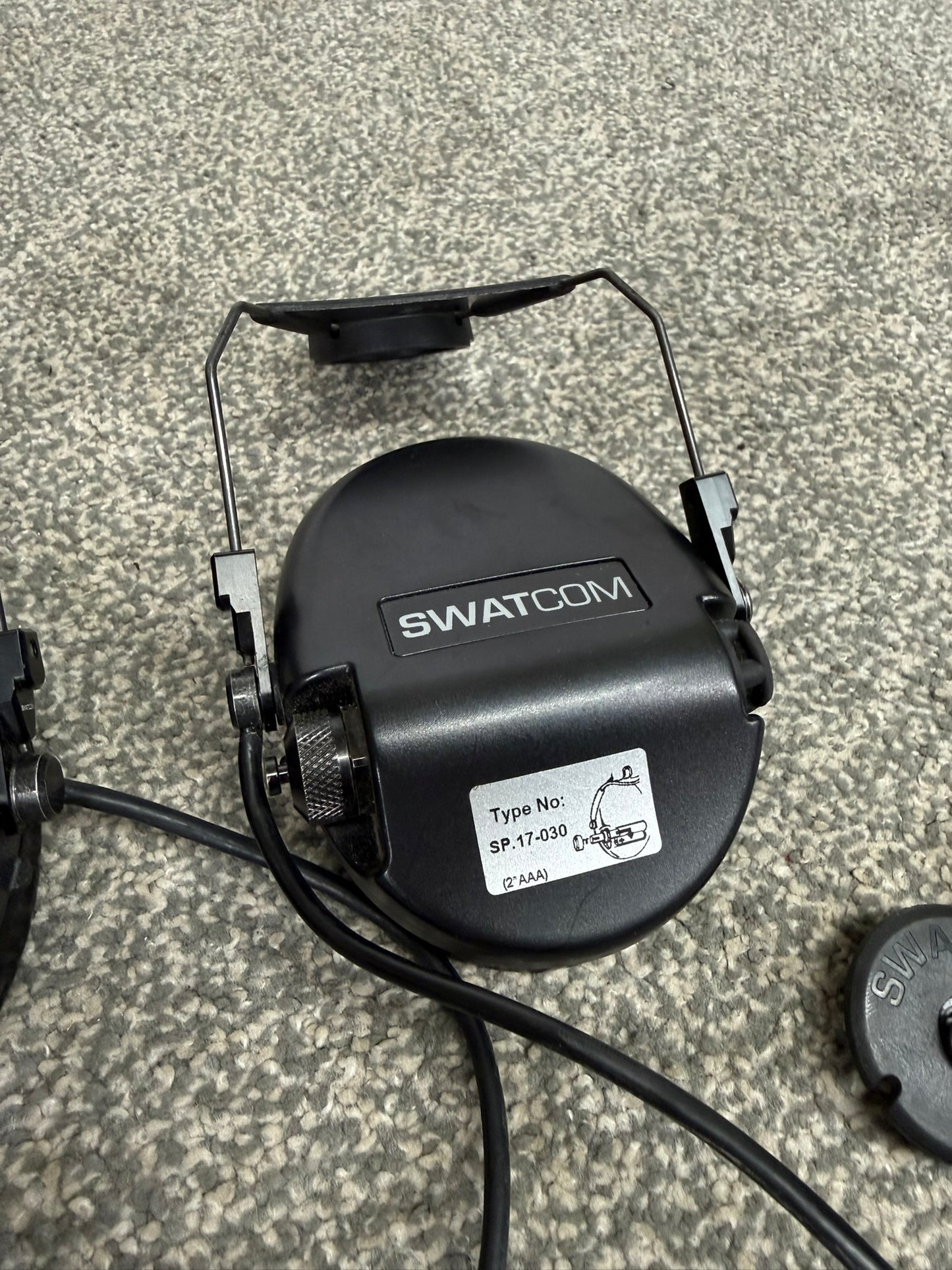 SwatCom Waterproof Headset Ex Police Helmet Mounted WORKING