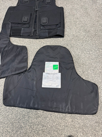 Ex Police Cooneen Body Armour Stab Vest + Bag MEDIUM Anti Stab & Ballistic HG1A & KR1