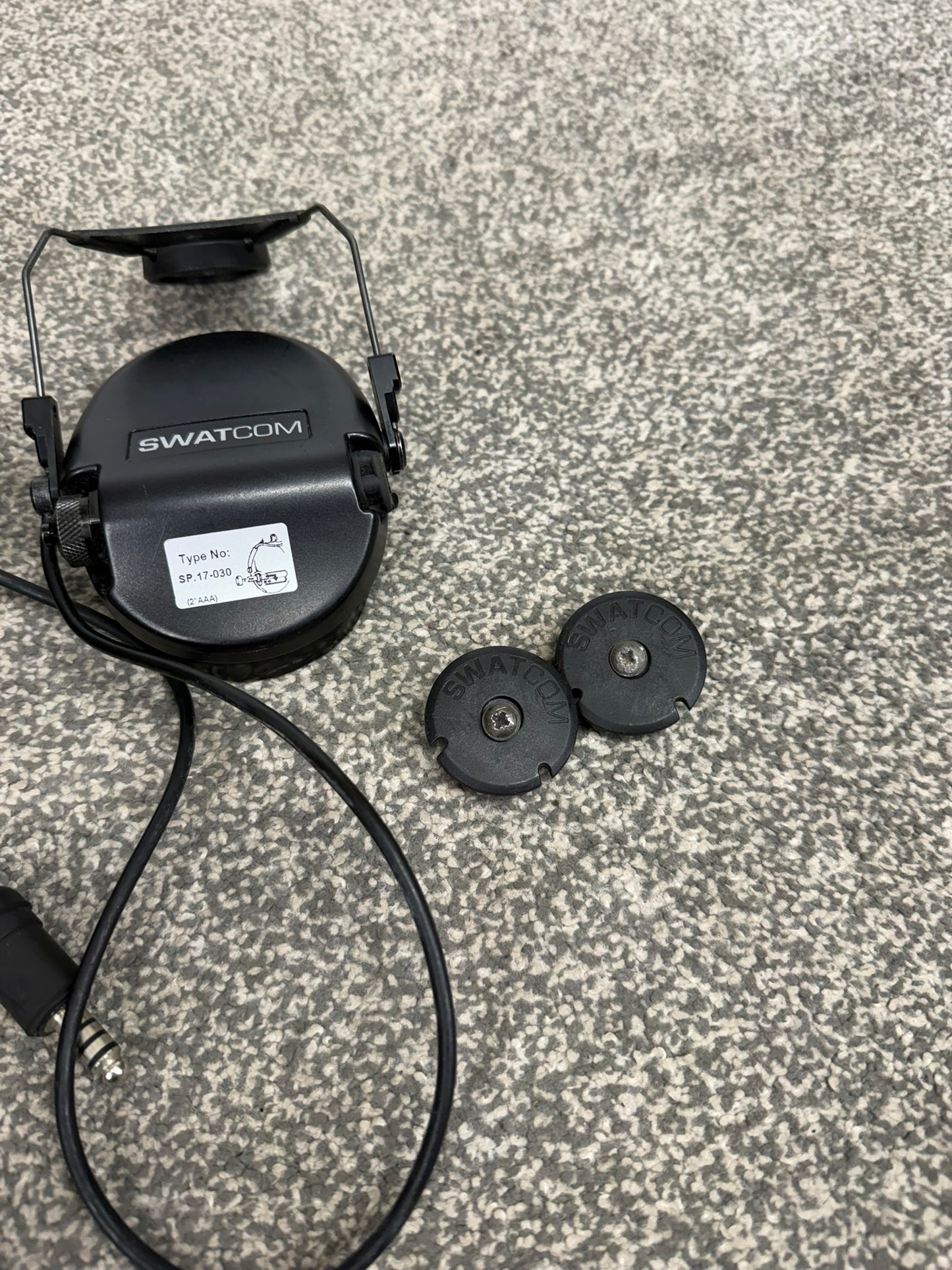 SwatCom Waterproof Headset Ex Police Helmet Mounted WORKING