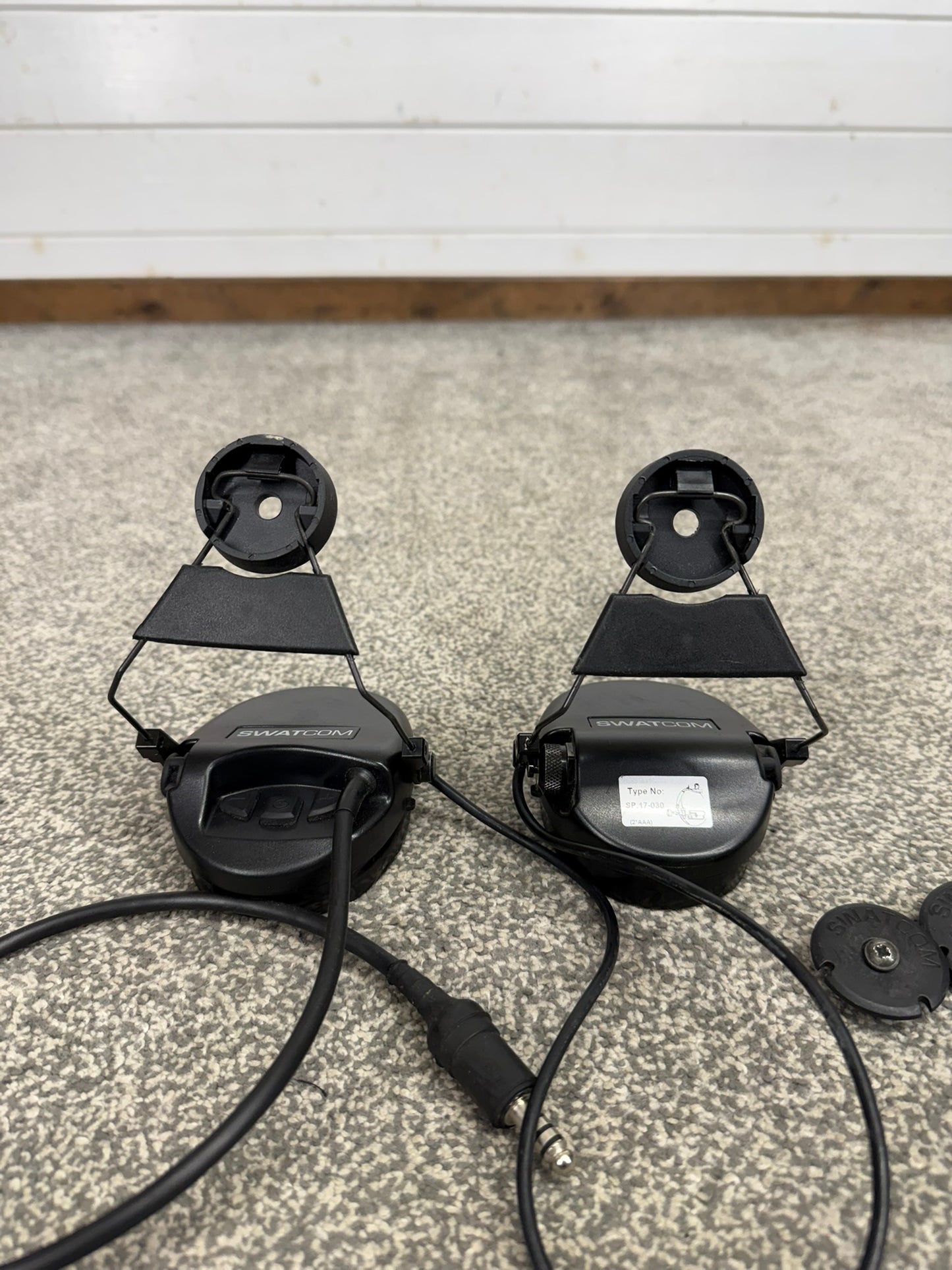 SwatCom Waterproof Headset Ex Police Helmet Mounted WORKING